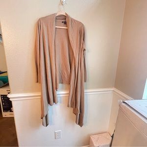 Cable & Gauge  tan waterfall cardigan size m/l